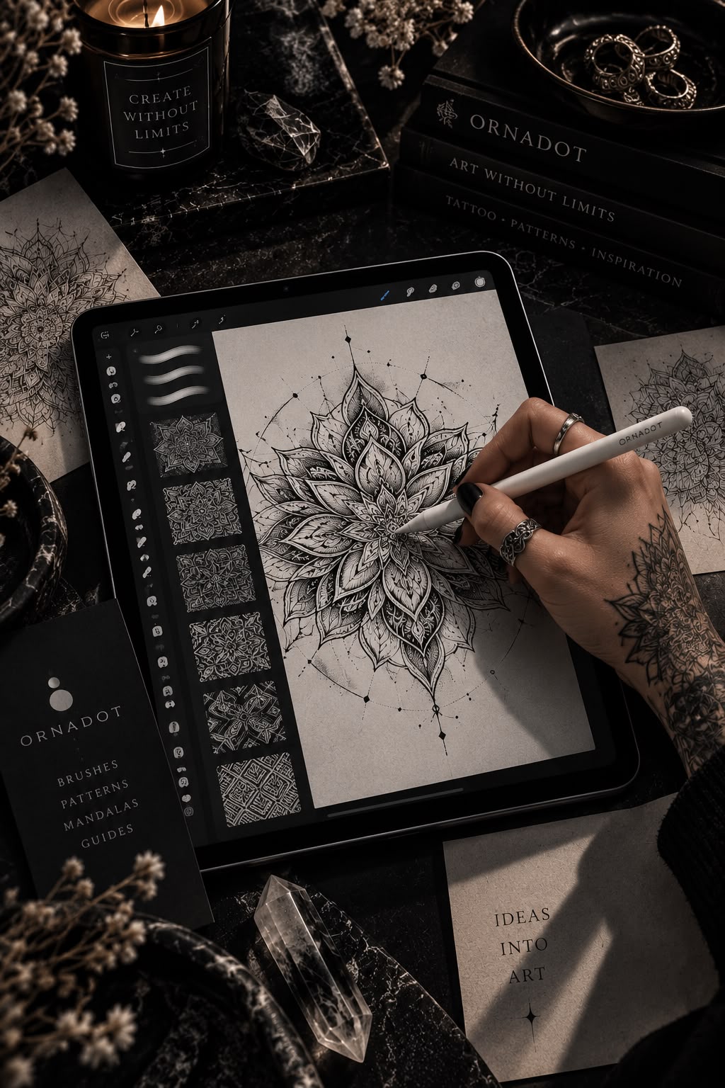 ORNADOT Basic - Tattoo Procreate Brushes