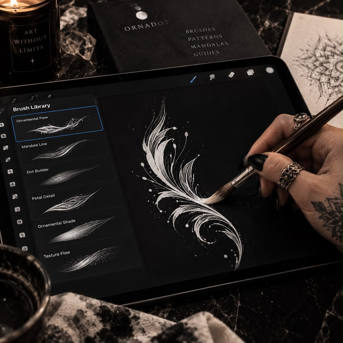 ORNADOT Basic - Tattoo Procreate Brushes