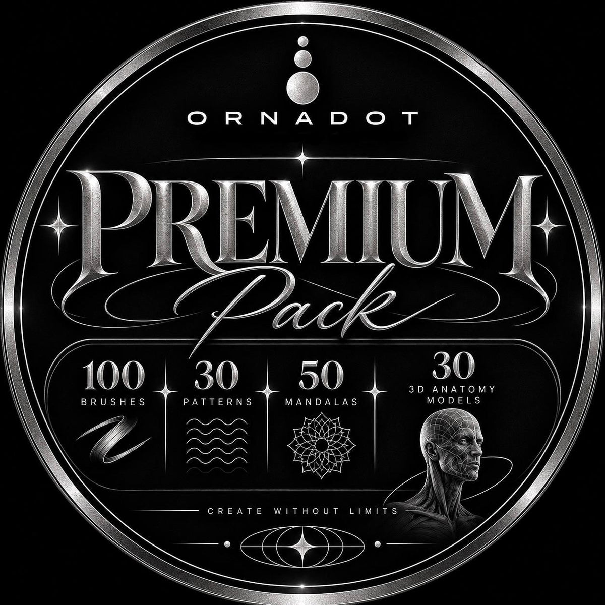 ORNADOT Premium - Tattoo Procreate Brushes