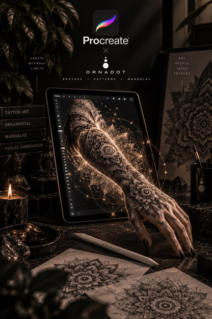 ORNADOT Advanced - Tattoo Procreate Brushes