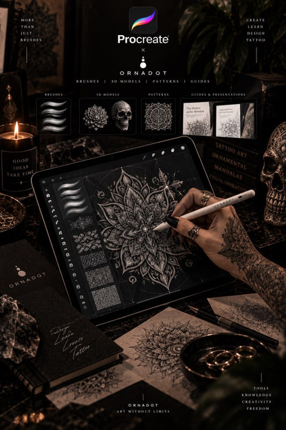 ORNADOT Advanced - Tattoo Procreate Brushes